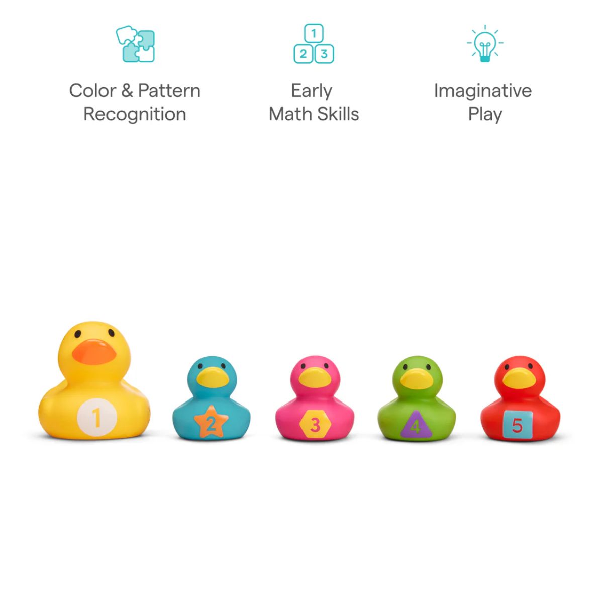 Munchkin Count & Quack Bath Duckies - Safe & Mold-Resistant Design