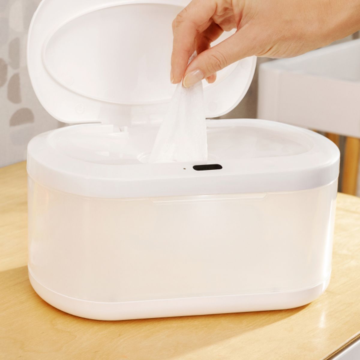 Munchkin Touch Free Baby Wipe Warmer with Motion Sensor & Nightlight - Comfortably Warm Wipes Every Time